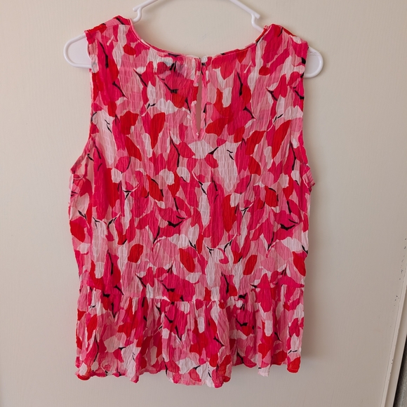 Molly Bracken Womens Medium Pink Floral Print Tank Top Preppy Cottage Shabbychic - Picture 5 of 7